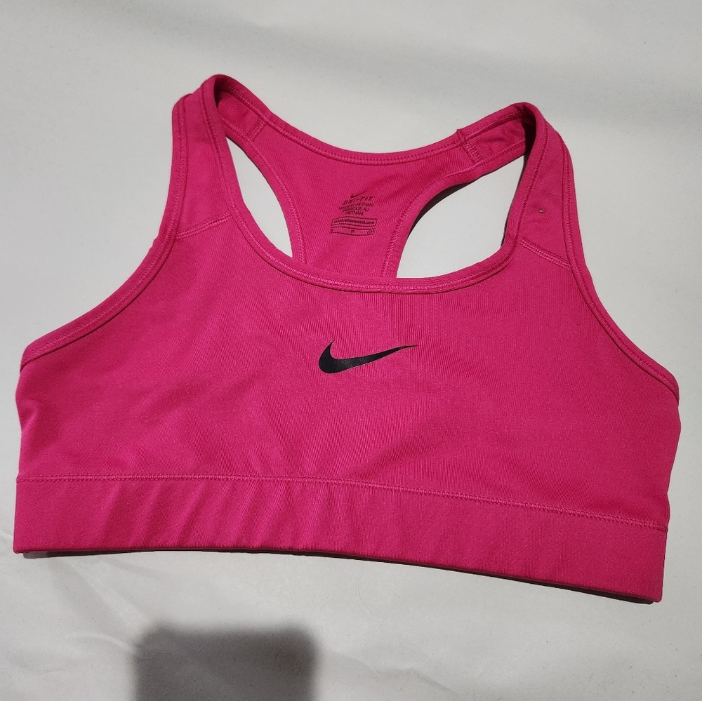 Nike pink size small sports bra